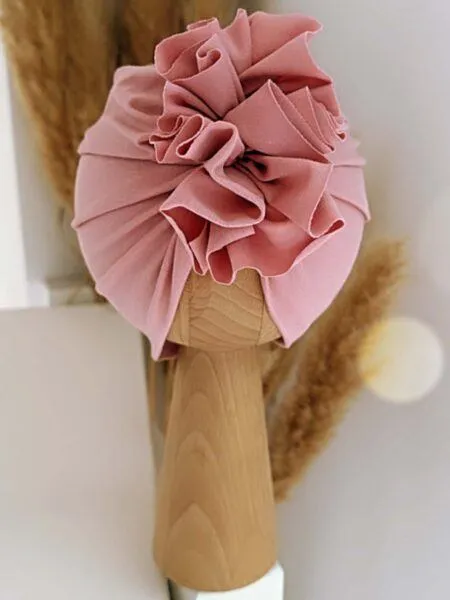 Turban dla dziewczynki (pudrowy róż)