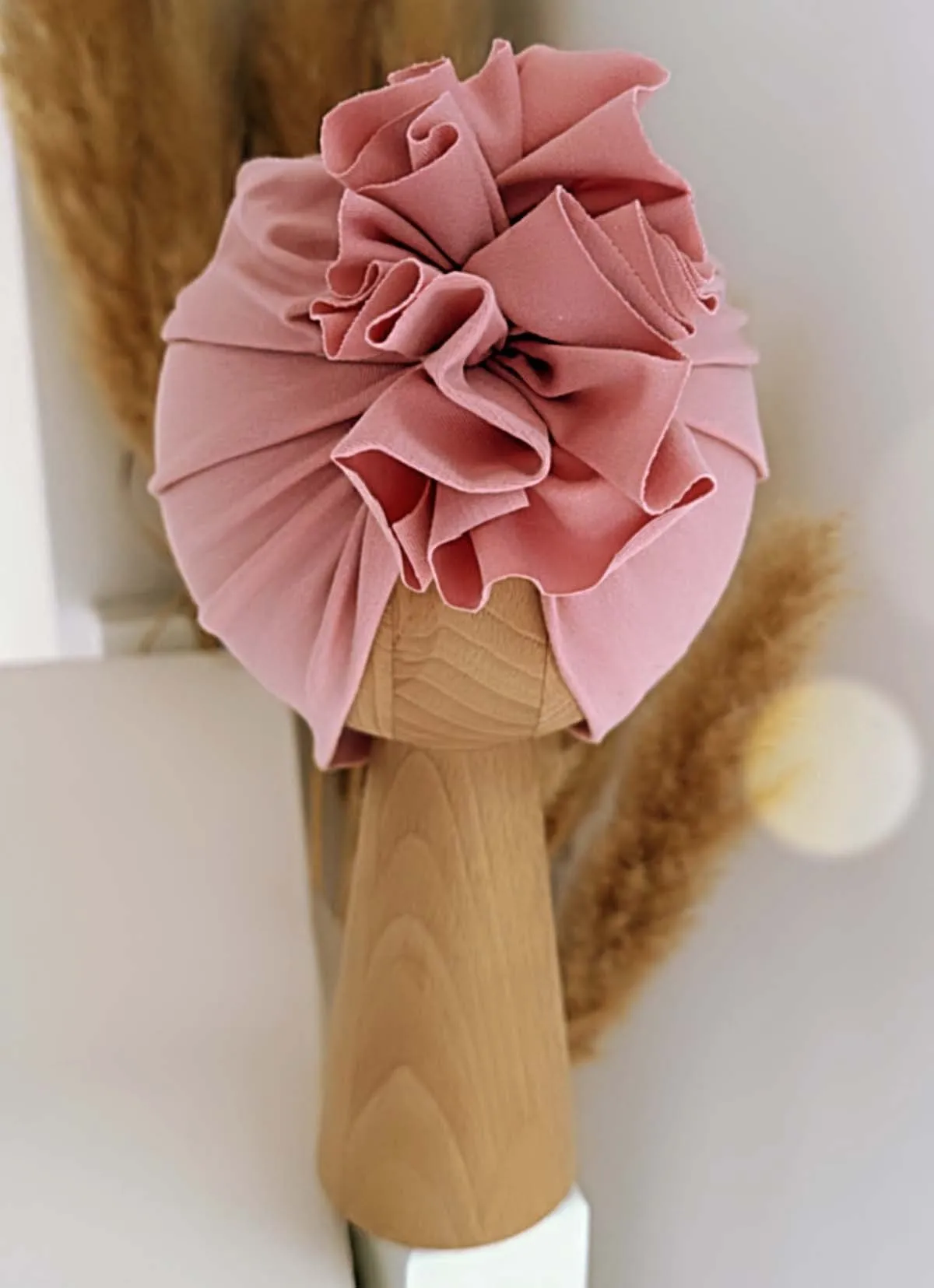 Turban dla dziewczynki (pudrowy róż)
