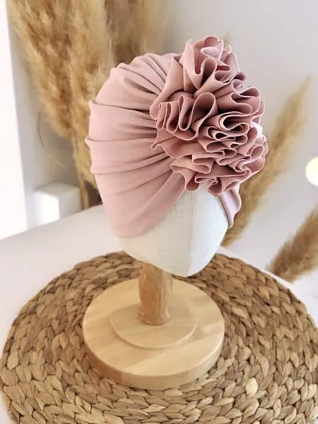 Turban dla dziewczynki (pudrowy)