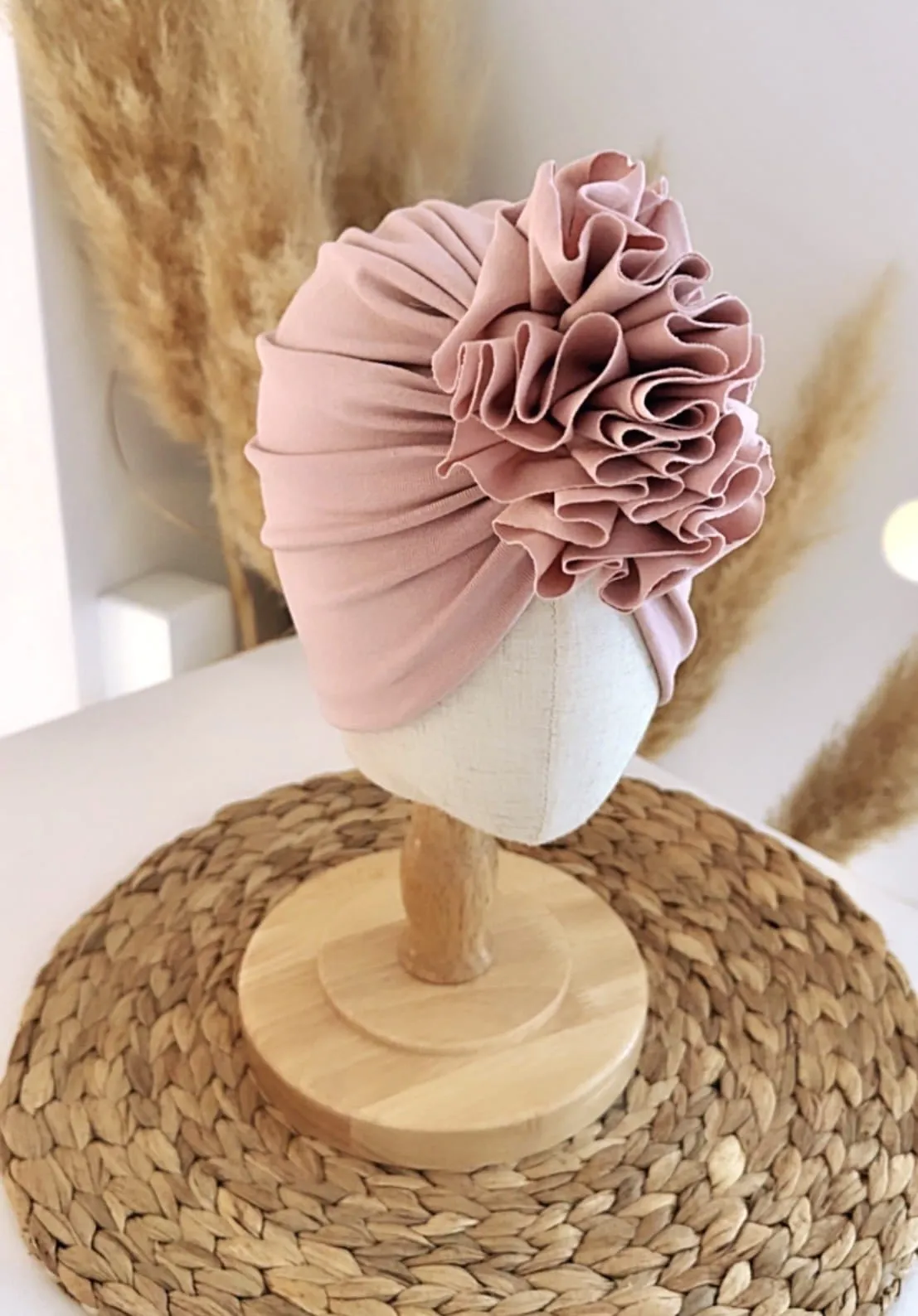 Turban dla dziewczynki (pudrowy)