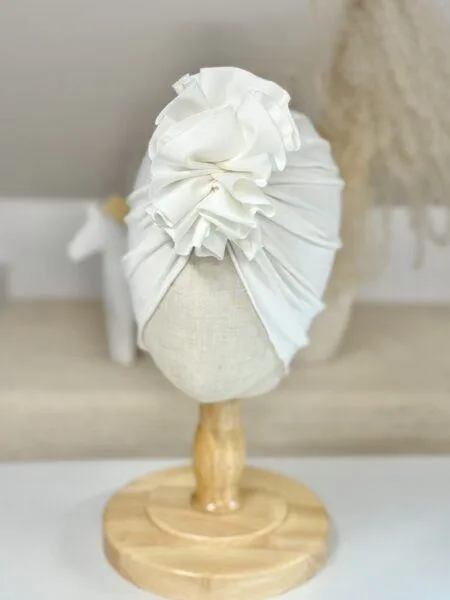 Turban dla dziewczynki (śmietankowy)