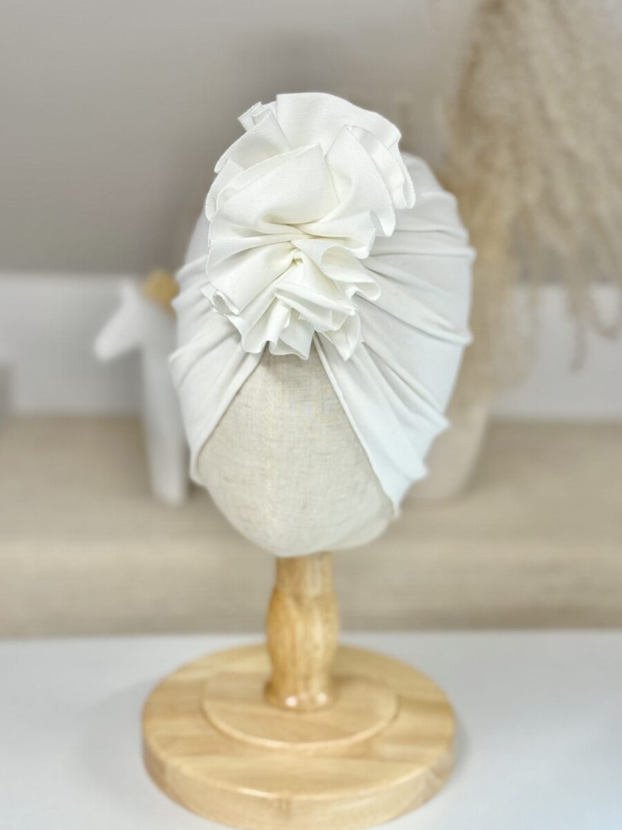 Turban dla dziewczynki (śmietankowy)